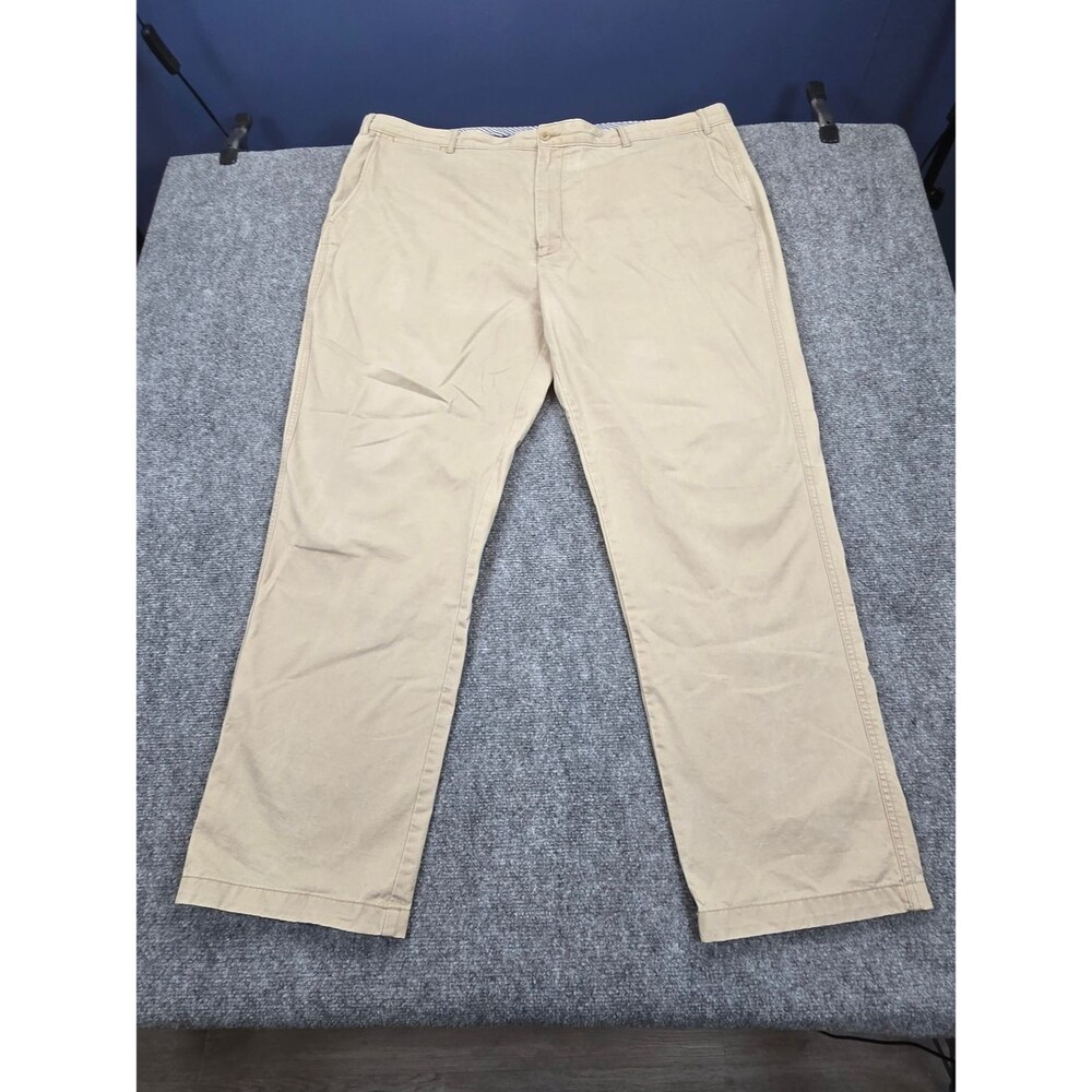 Daniel Cremieux Chino Pants Mens 46x32 Tan Beige Flat Front Classic Fit